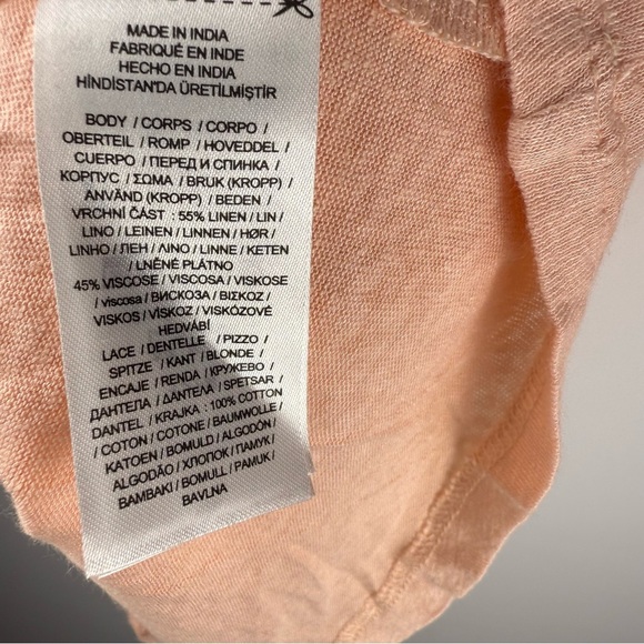 NWT Ralph Lauren Pink Flutter Sleeve V Neck Lace Trim Top — Size Small - Picture 10 of 11